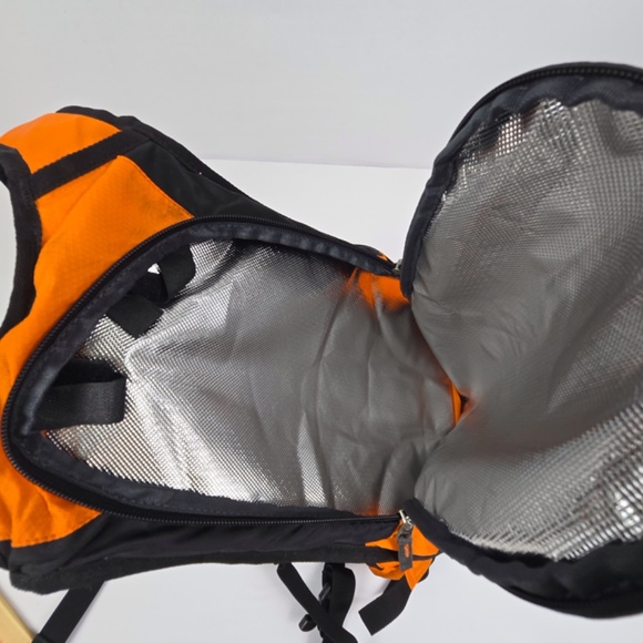 Mubasel Gear 70oz 2L Insulated Hydration Backpack Pack Orange Gray Hiking Biking - Picture 9 of 12